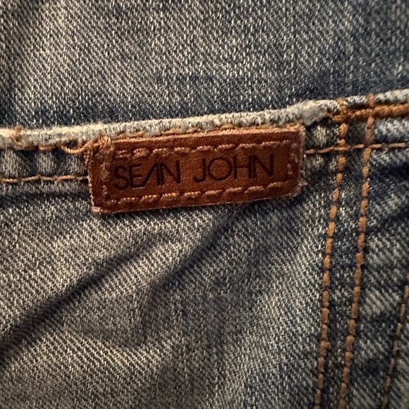 VINTAGE SEAN JOHN Y2K BAGGY MEN'S HIP HOP DENIM SHORTS SIZE 36 - Picture 3 of 7